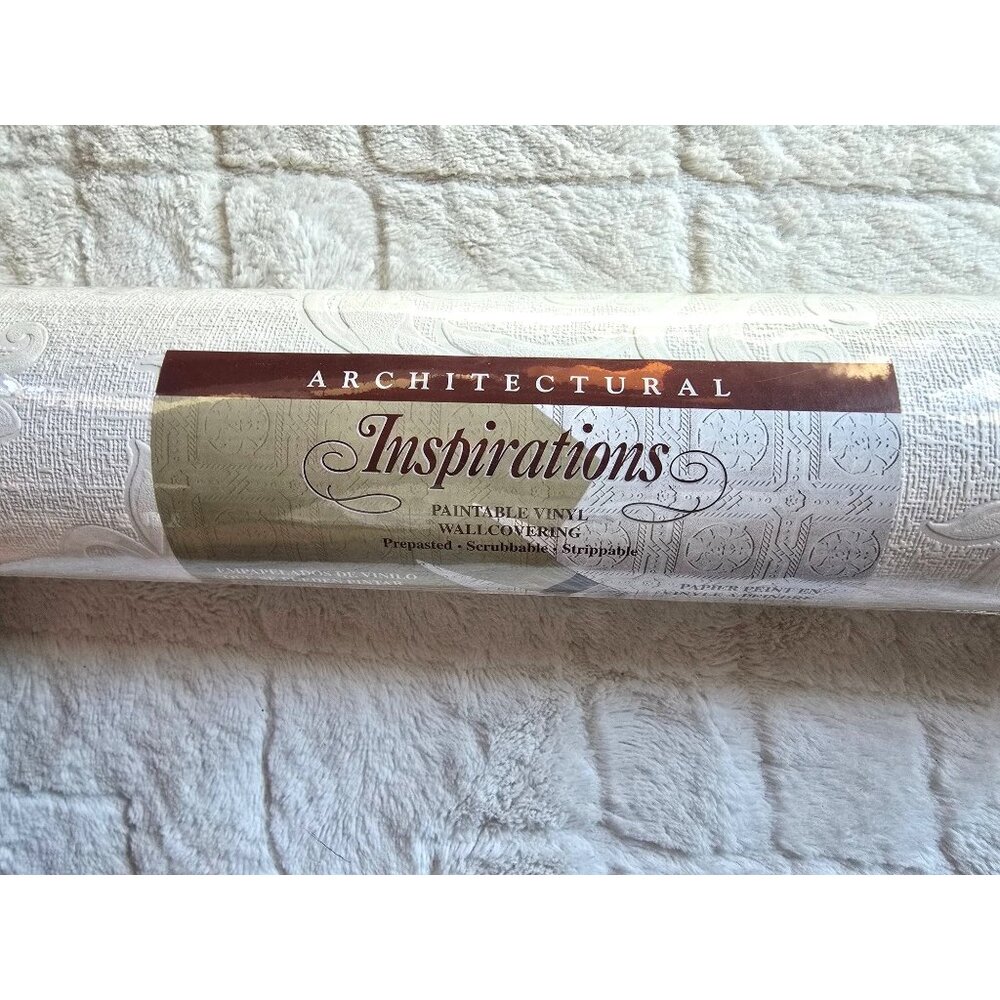 4 Rolls Architectural Inspiration Paintable Vinyl Wall Covering